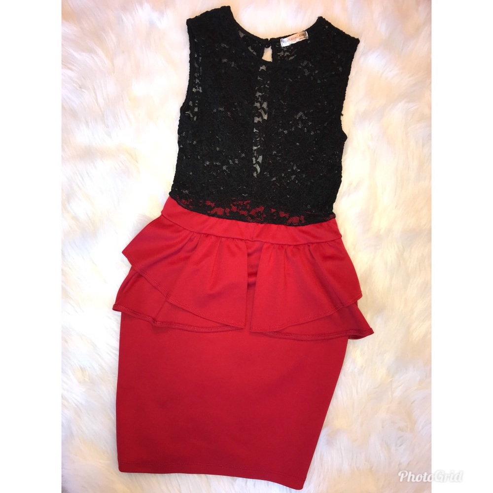 Agaci Black and Red Dress